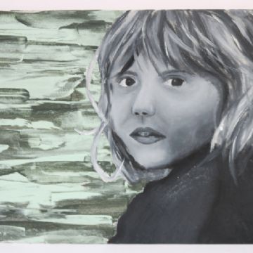 Lily R Painting black and white